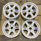 JDM Volk Racing TE37 White 15 inch Wheels 